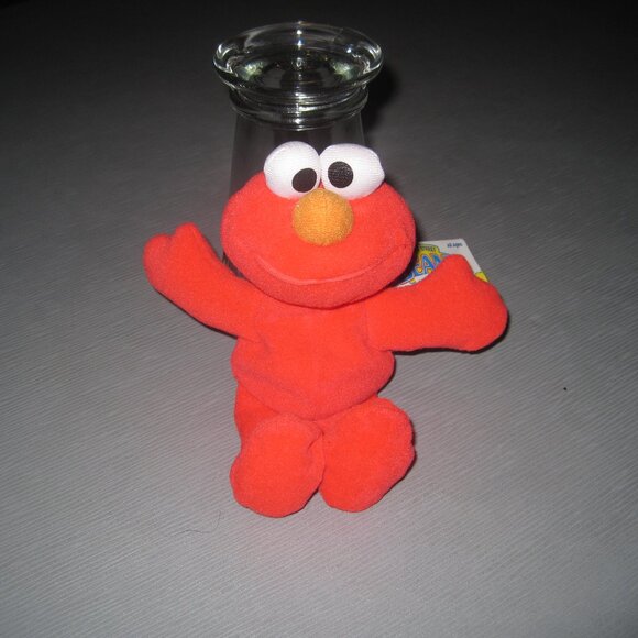 1997 Sesame Street Beans Elmo 8" Plush Tyco Bean Bag with Tag - Picture 3 of 4